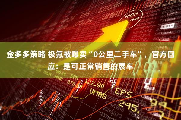 金多多策略 极氪被曝卖“0公里二手车”，官方回应：是可正常销售的展车