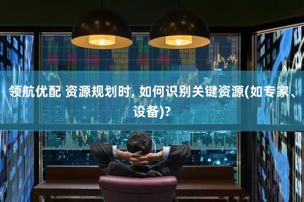 领航优配 资源规划时, 如何识别关键资源(如专家、设备)?