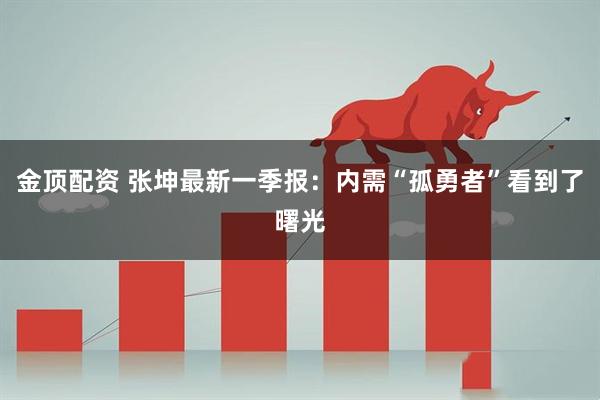 金顶配资 张坤最新一季报：内需“孤勇者”看到了曙光